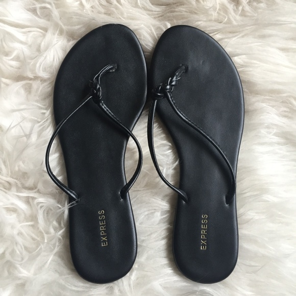 thin leather flip flops